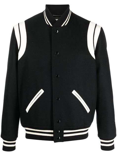 ysl men's winter jacket|farfetch YSL teddy jacket.